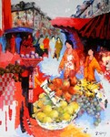 March&eacute; &agrave; Rennes - 20F (73x60 cm)