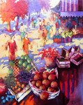 March&eacute; &agrave; Plogoff - 40F (100x81 cm)