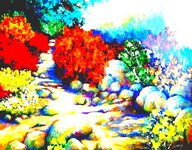 Le chemin de Loud&eacute;ac - 30F (92x73 cm)