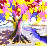 Le ch&ecirc;ne de Clohars-Carno&euml;t - (60x60 cm)