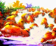 La cascade d'Huelgoat - 20F (73x60 cm)