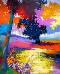 Les arbres de Pl&eacute;n&eacute;e Jugon - 15F (65x54 cm)