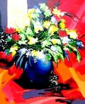 Bouquet de fleurs &agrave; Gu&eacute;men&eacute;  - 15F (65x54 cm)