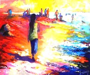 Promenade &agrave; Locmariaquer - 25F (81x65 cm)