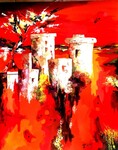 Les coquelicots du chateau - 40F (81x100 cm)