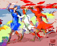 Les filles d'Etel - 20F (73x60 cm)